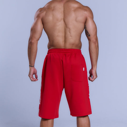 FREEDOM TAPE LOGO 七分短褲|紅色白邊