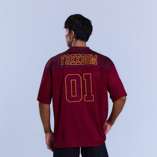 Freedom Mesh Rugby 橄欖球上衣|酒紅色