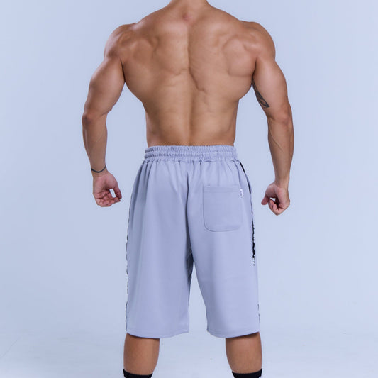 FREEDOM TAPE LOGO 七分短褲|灰色黑邊