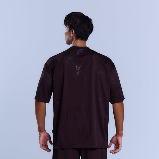 Freedom Logo Mesh Oversize 上衣|咖啡色