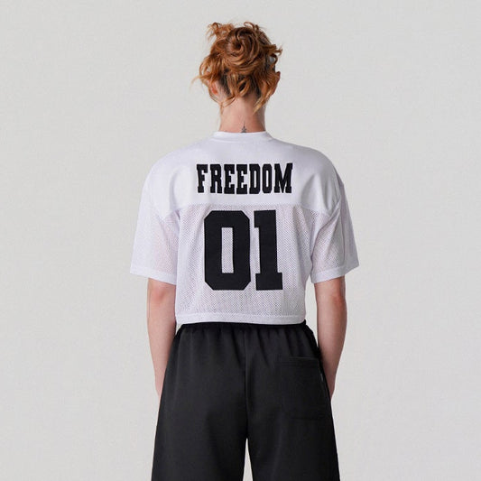 Freedom Mesh Rugby 橄欖球運動短版上衣|白色