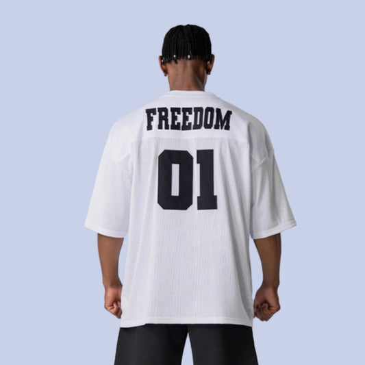 Freedom Mesh Rugby 橄欖球上衣|白/黑