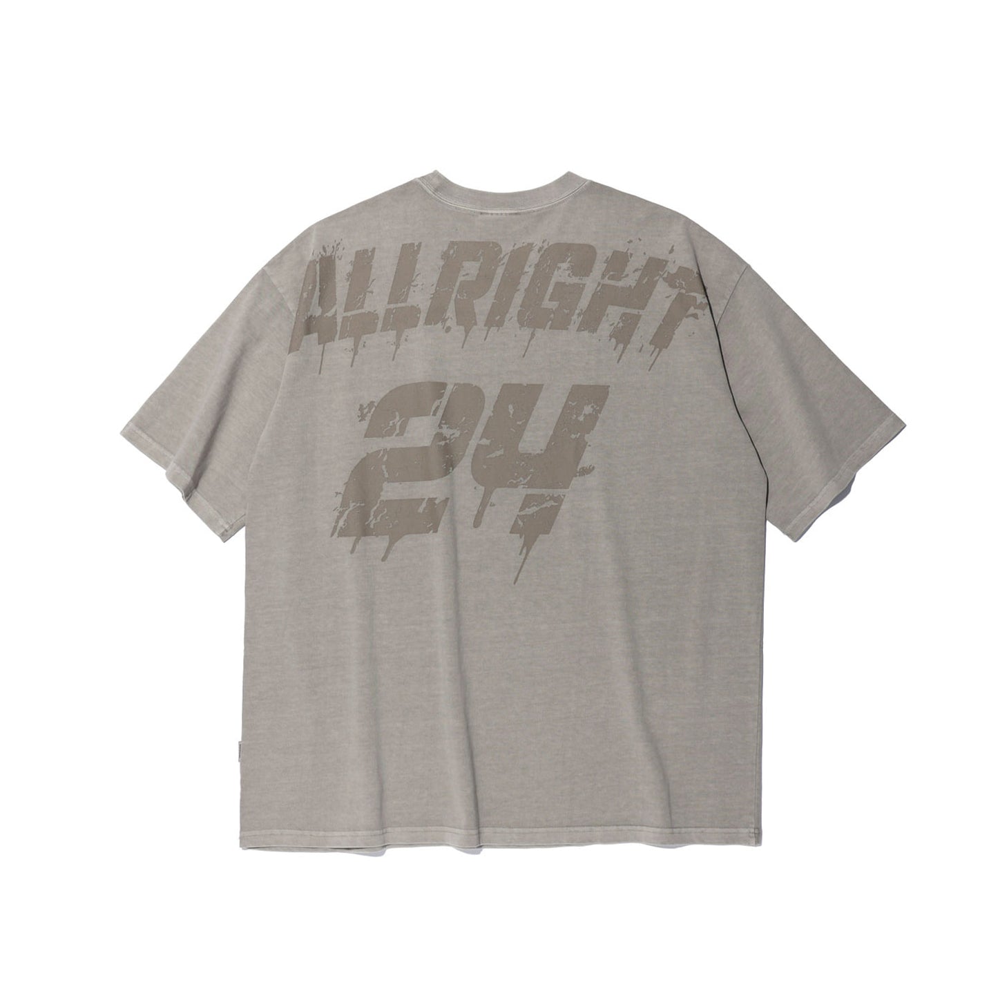 ALLRIGHT 24 復古水洗顏料染 T 恤｜奶茶色