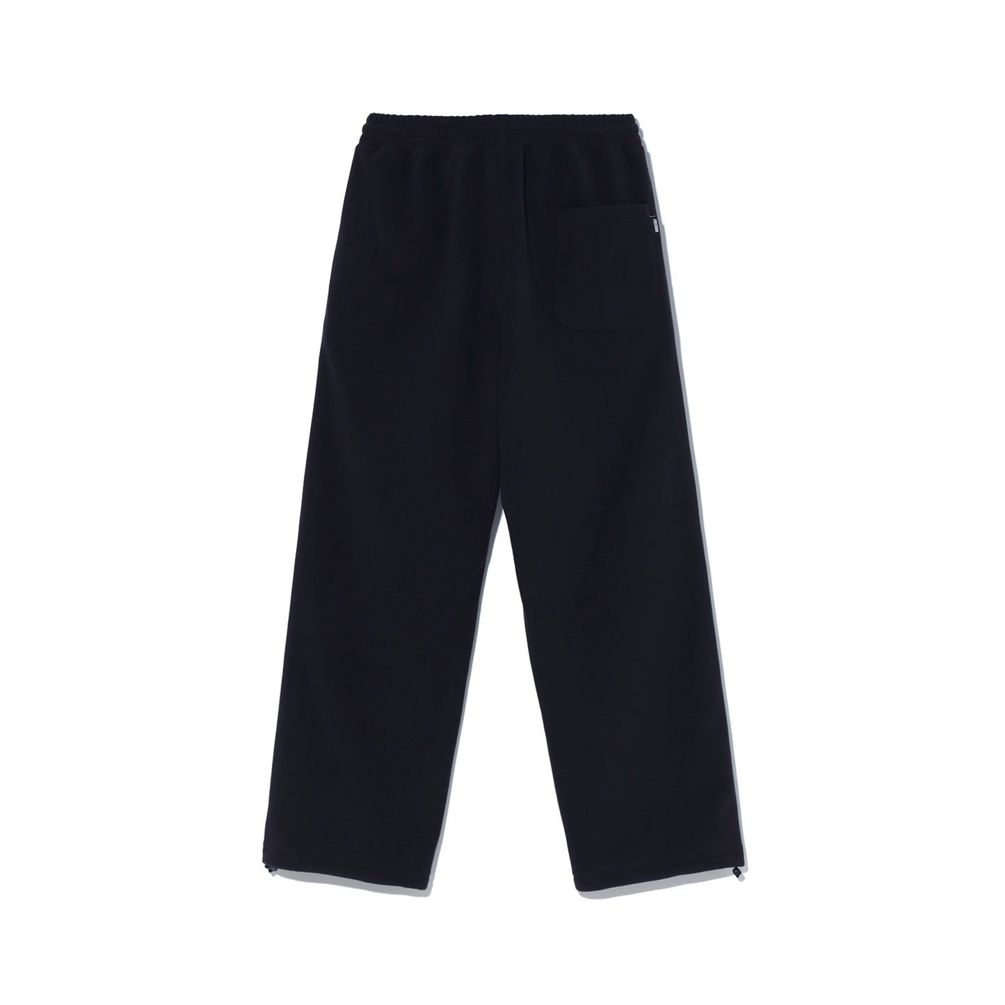 Freedom Tape Logo 字母刺繡絨毛長褲｜黑色