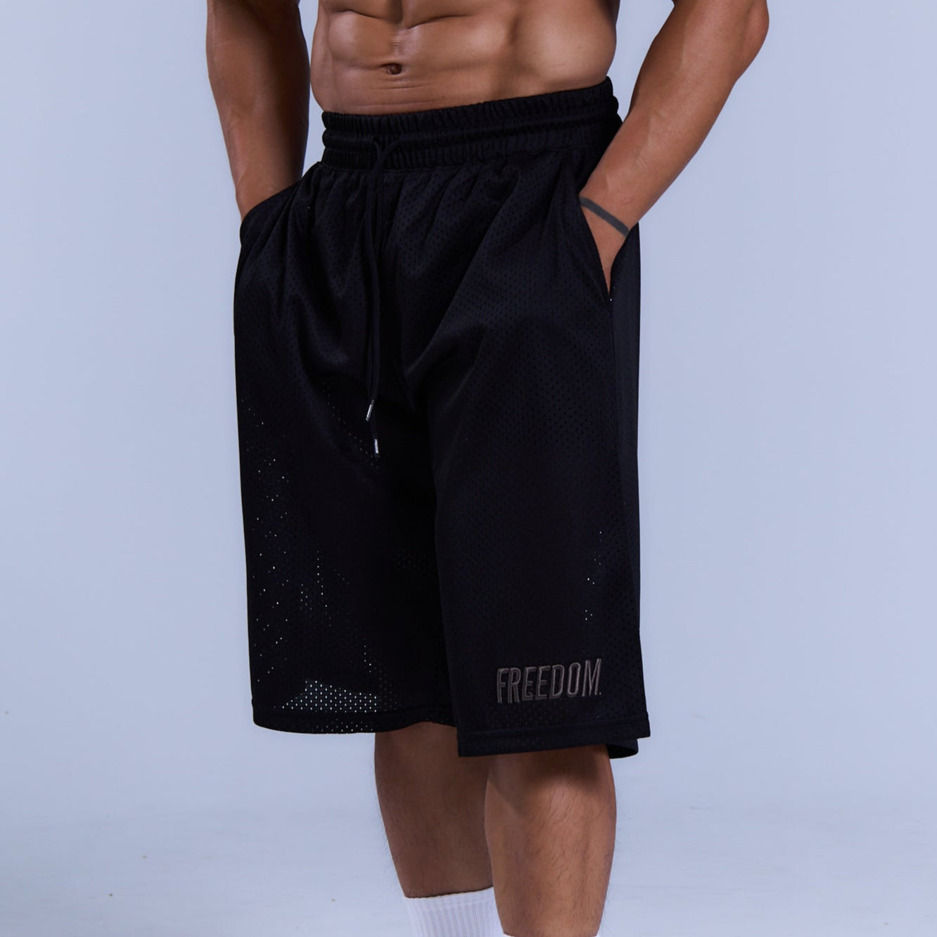 Freedom 經典網眼籃球褲｜黑色