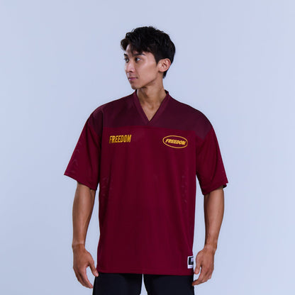 Freedom Mesh Rugby 橄欖球上衣｜酒紅色