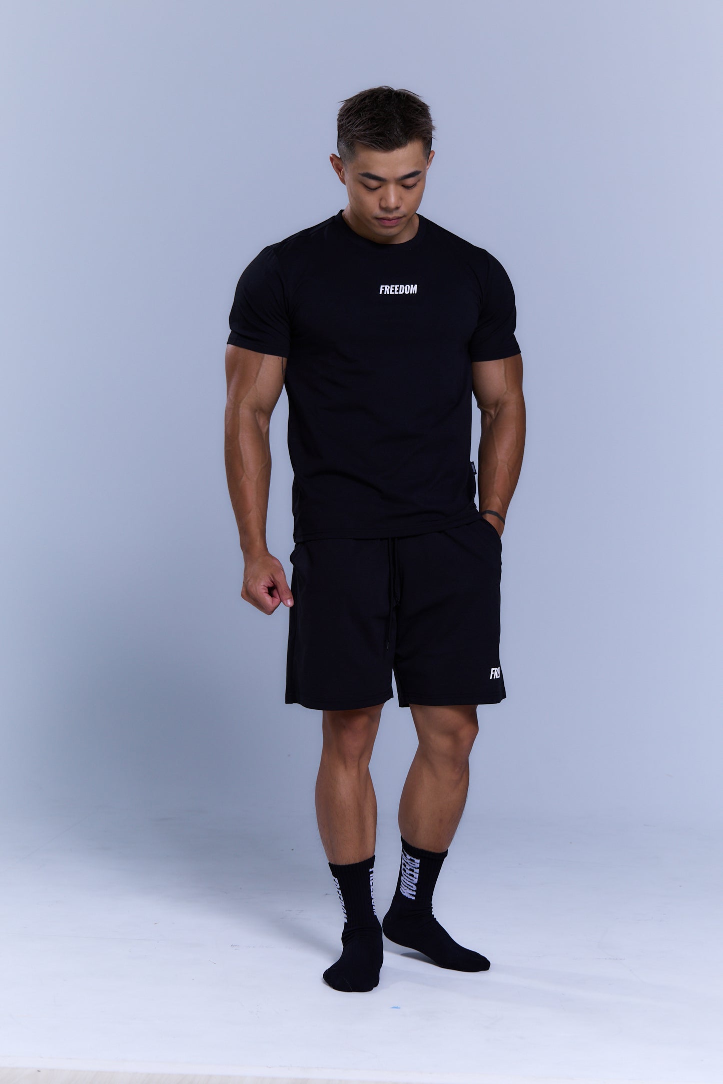 Essential Muscle Fit 運動 T-shirt｜黑色