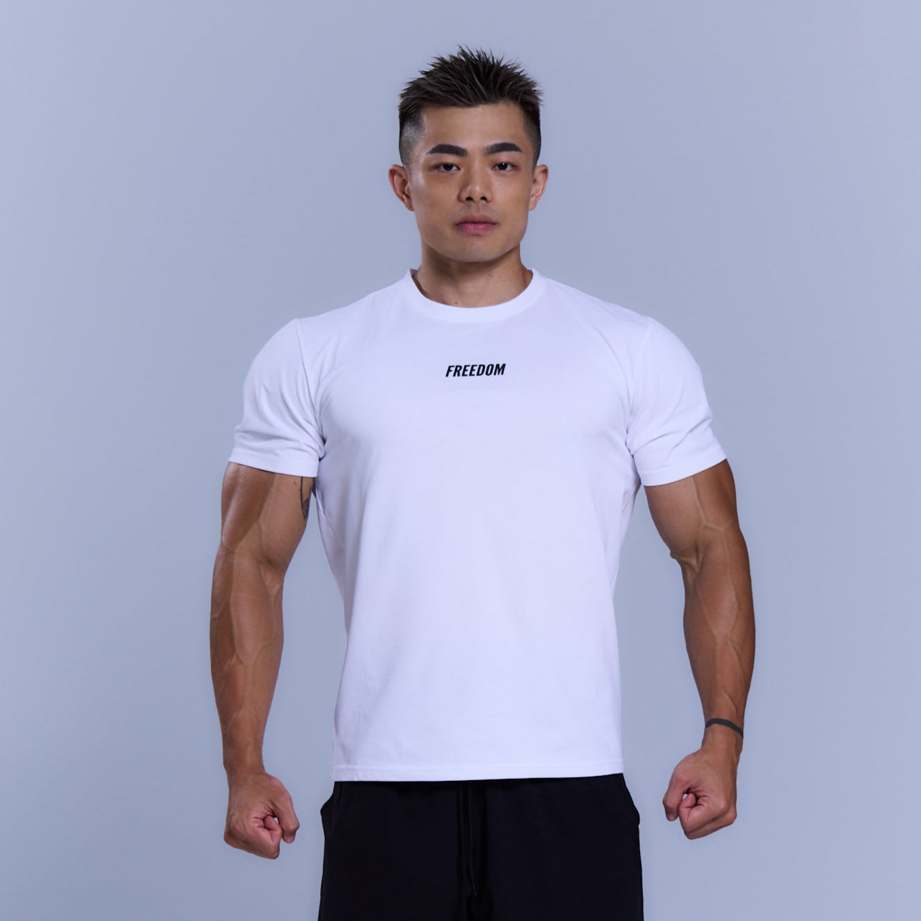 Essential Muscle Fit 運動 T-shirt｜白色