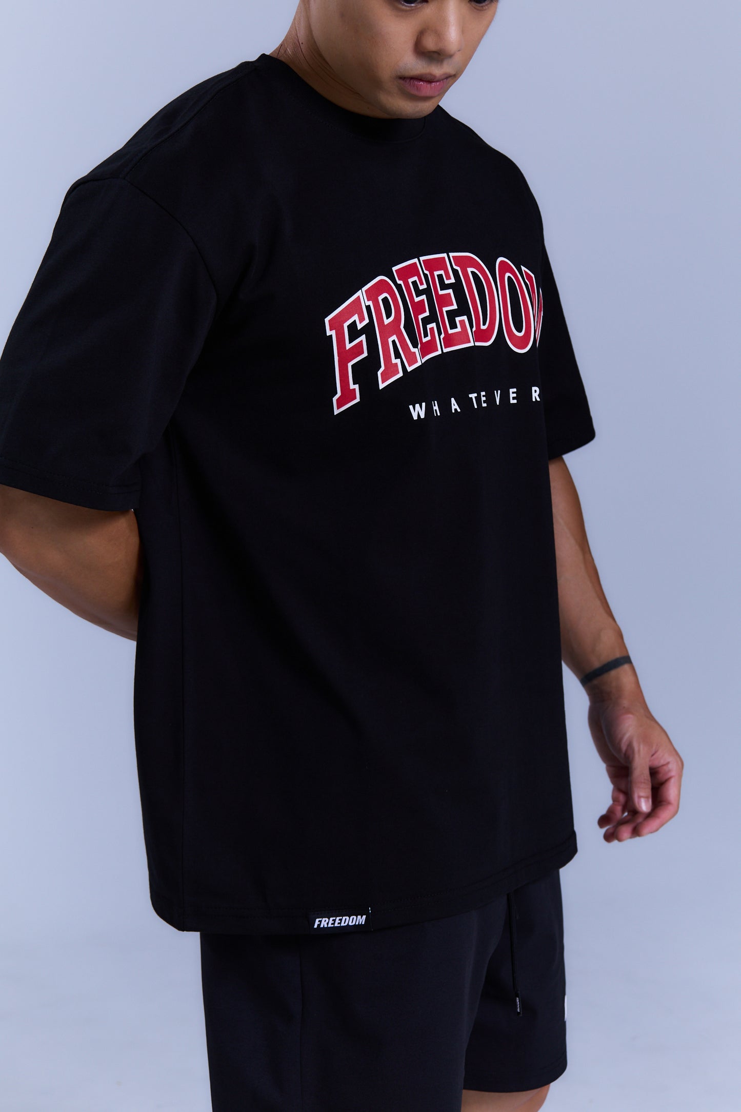 Freedom  ARCH LOGO 半寬T-Shirt｜黑紅撞色