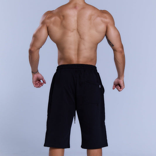 FREEDOM TAPE LOGO 純棉七分短褲｜黑色