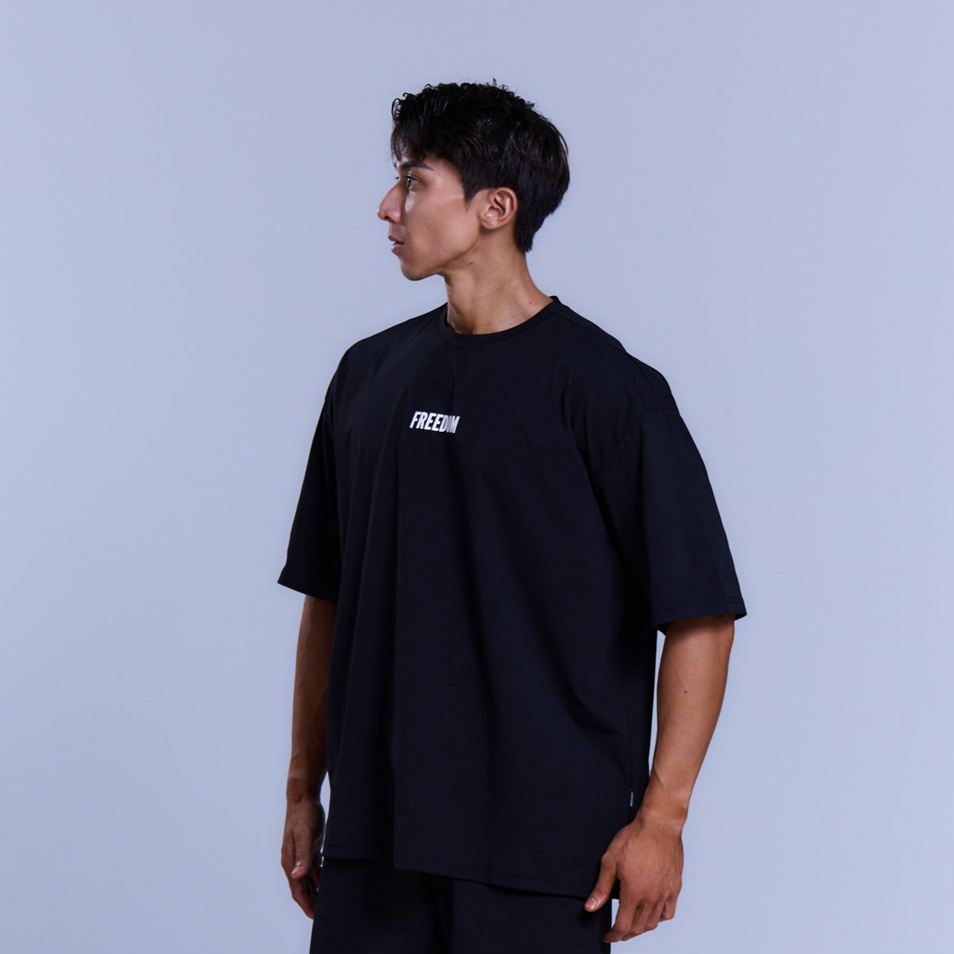 Essential Overfit 運動 T-shirt｜黑色