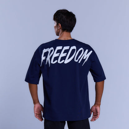 Overfit 背部 Logo上衣｜海軍藍