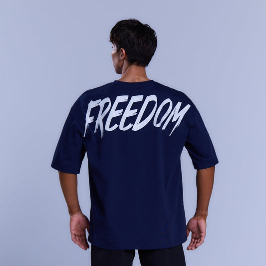 Overfit 背部 Logo上衣｜海軍藍