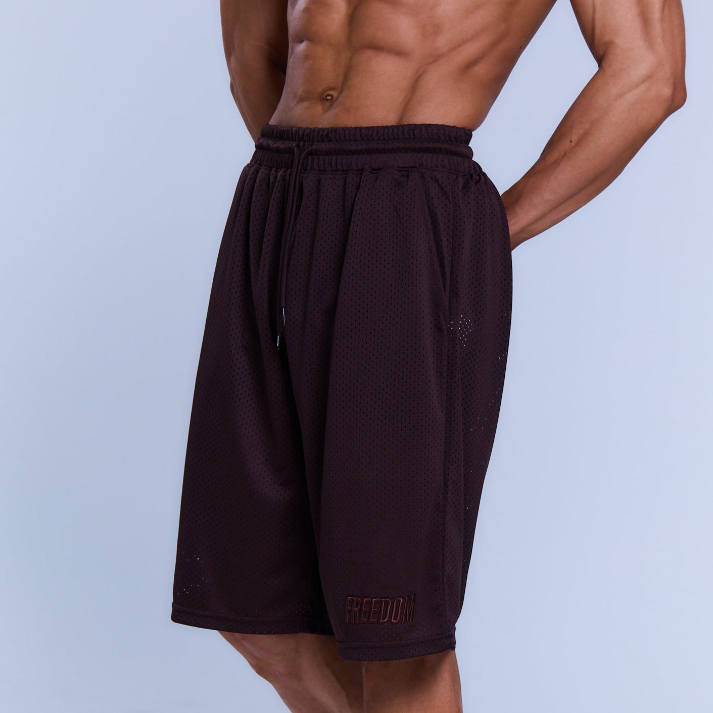 Freedom 經典網眼籃球褲｜棕色