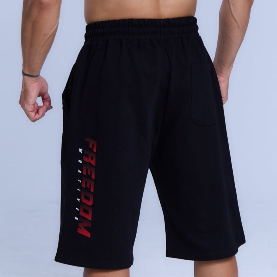 Freedom Side Logo 短褲｜黑紅撞色