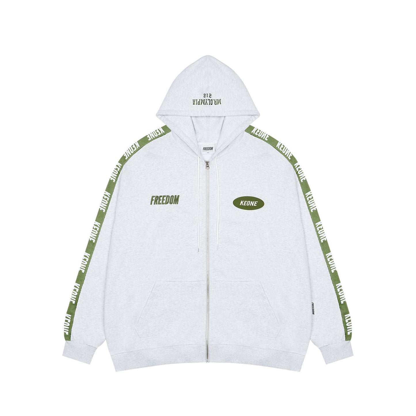 Keone Tape Logo 連帽外套｜白色
