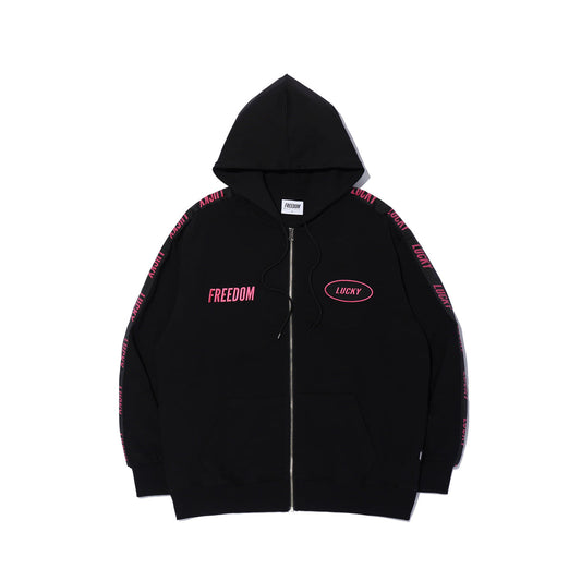 Lucky Tape Logo 連帽外套｜黑色