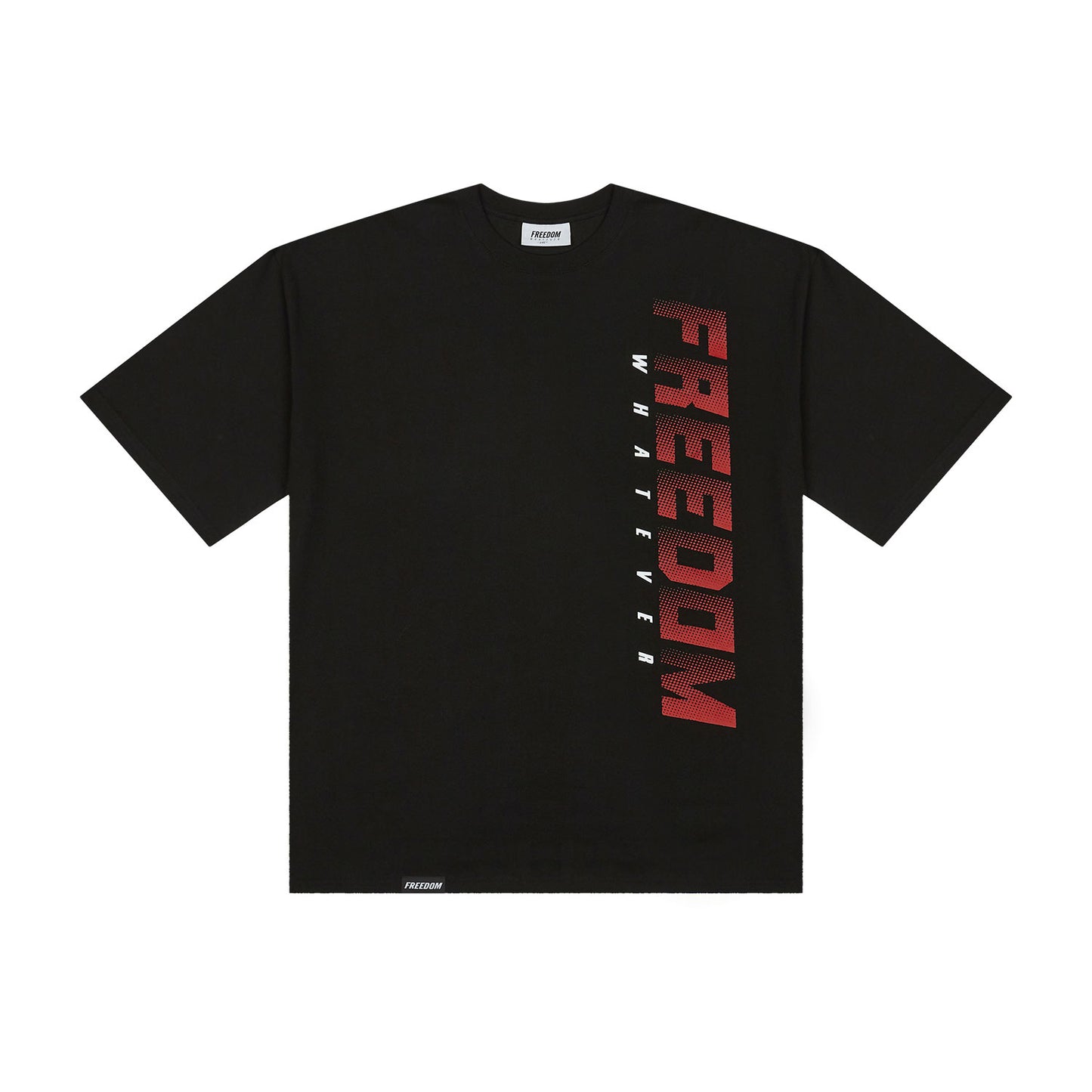Freedom Side Logo T-Shirt｜黑紅撞色