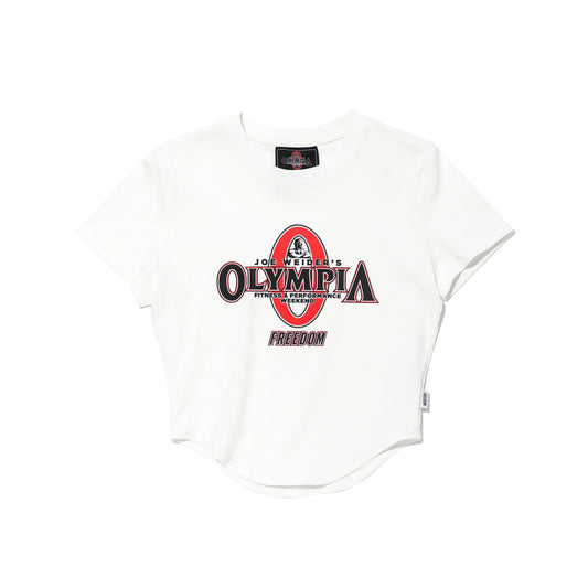 Olympia Big Logo 短板圓弧上衣｜白色