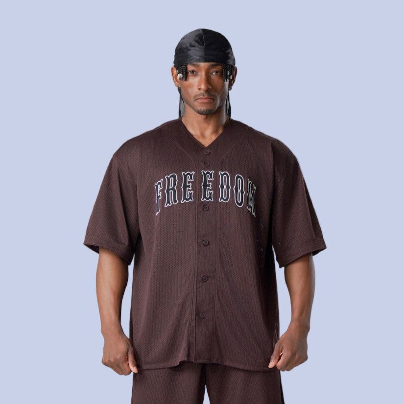 Freedom Mesh 棒球衣 ｜棕色