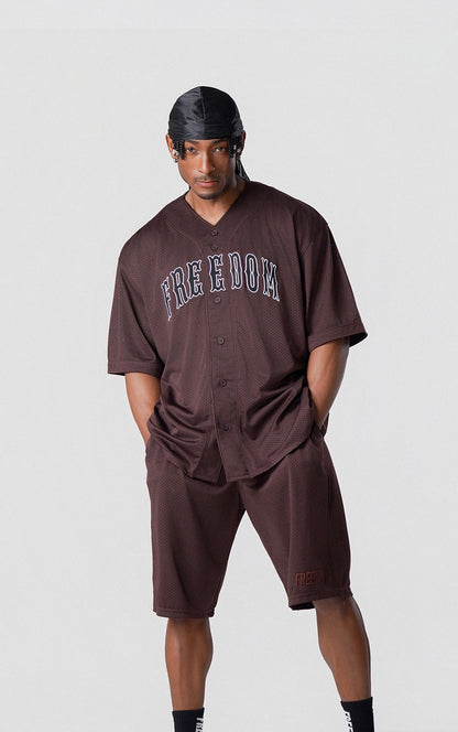 Freedom Mesh 棒球衣 ｜棕色