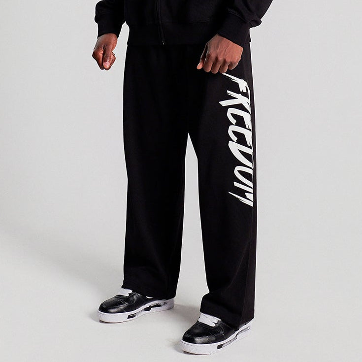 Freedom Print Logo 長褲｜黑白色