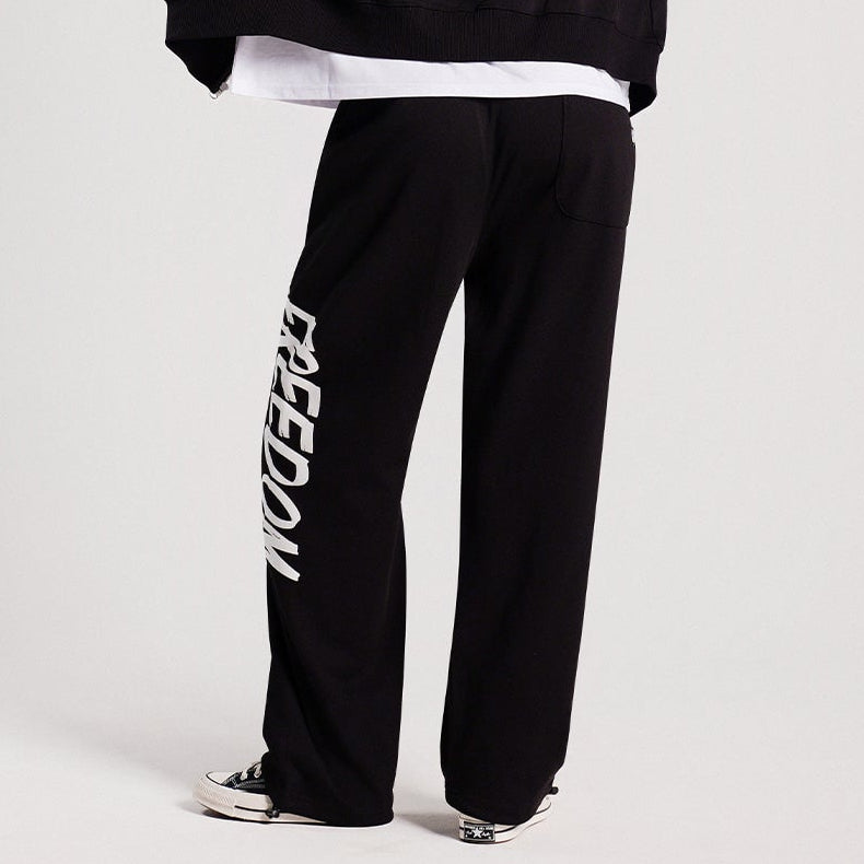 Freedom Print Logo 長褲｜黑白色