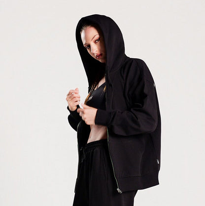 Freedom 背部 Logo 連帽外套｜黑灰色