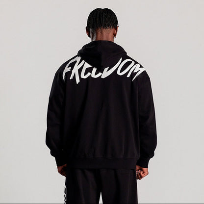 Freedom 背部 Logo 連帽外套｜黑白色
