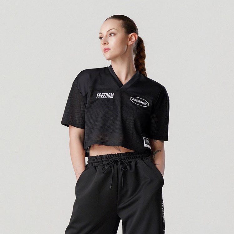 Freedom Mesh Rugby 橄欖球運動短版上衣｜黑色