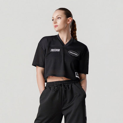 Freedom Mesh Rugby 橄欖球運動短版上衣｜黑色