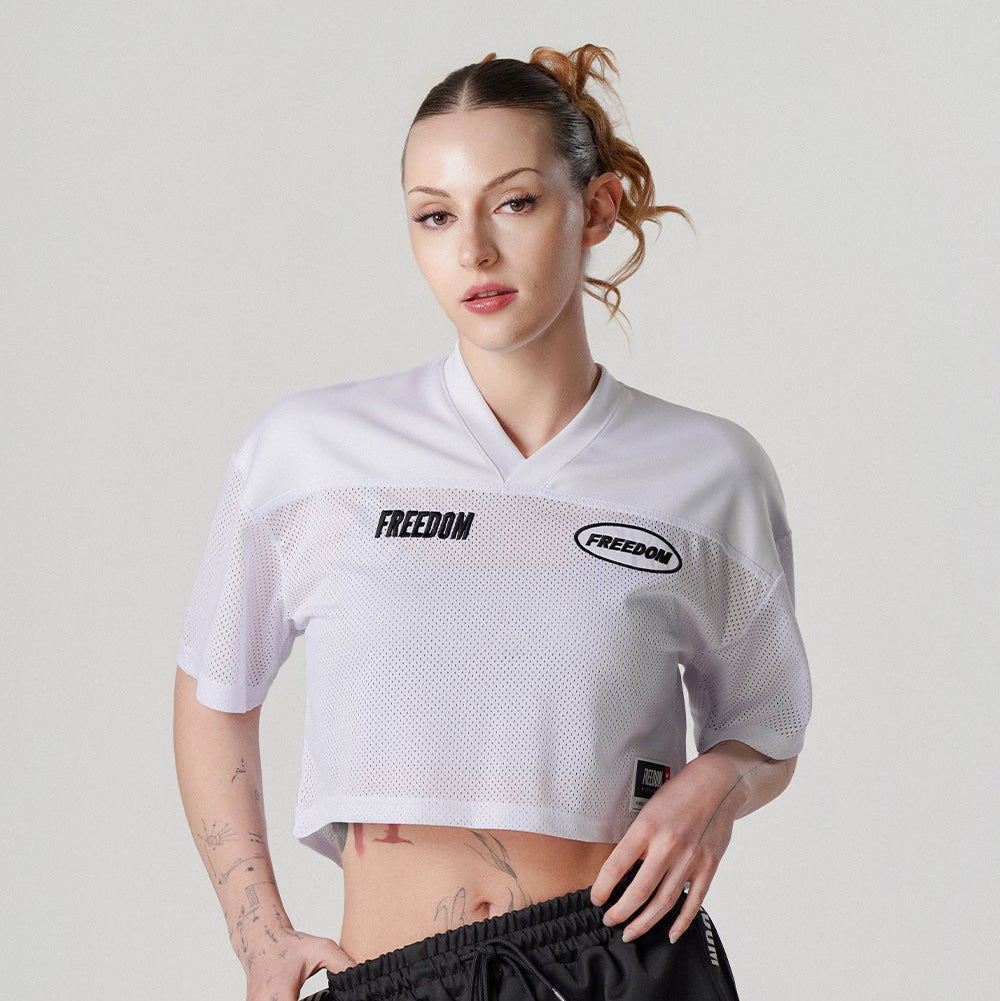 Freedom Mesh Rugby 橄欖球運動短版上衣｜白色