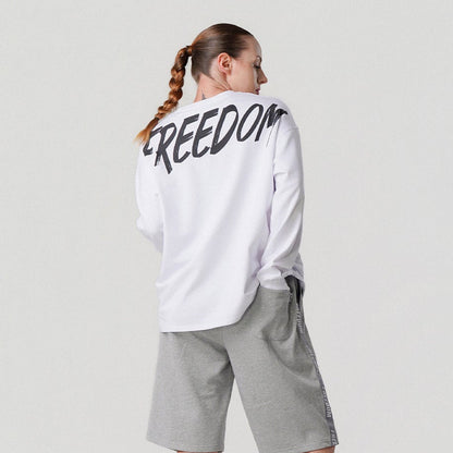 Freedom 背部 Logo 長袖上衣｜白色
