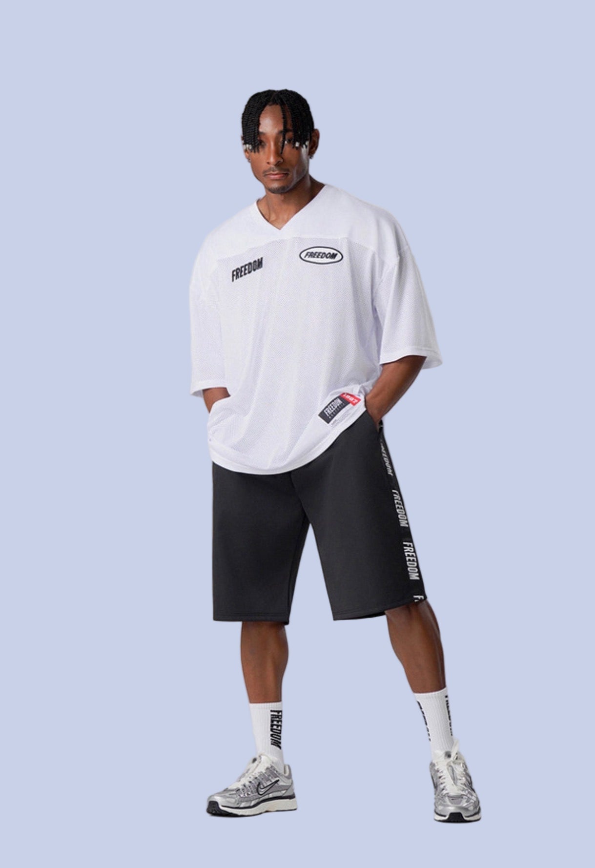 Freedom Mesh Rugby 橄欖球上衣｜白/黑