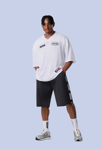 Freedom Mesh Rugby 橄欖球上衣｜白/黑