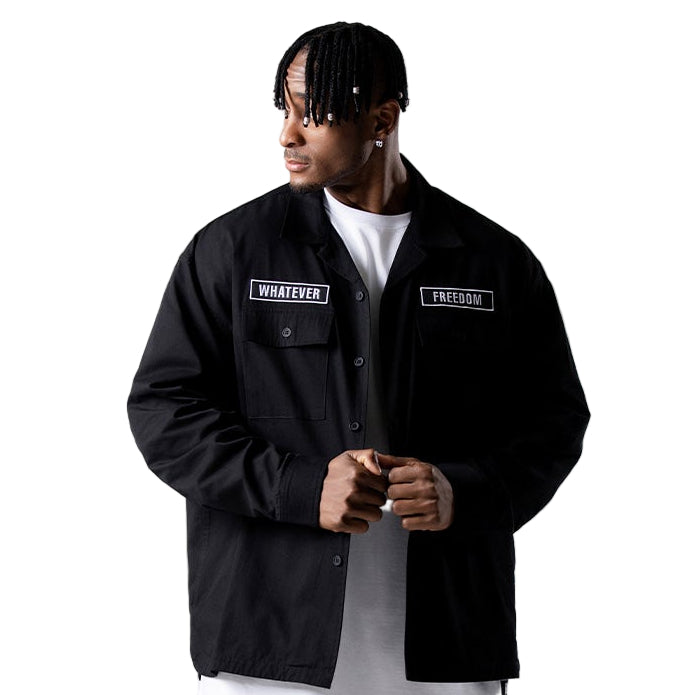 ITO工裝長袖襯衫｜黑色