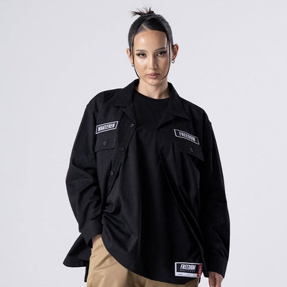 ITO工裝長袖襯衫｜黑色