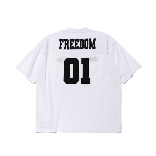 Freedom Mesh Rugby 橄欖球上衣｜白/黑