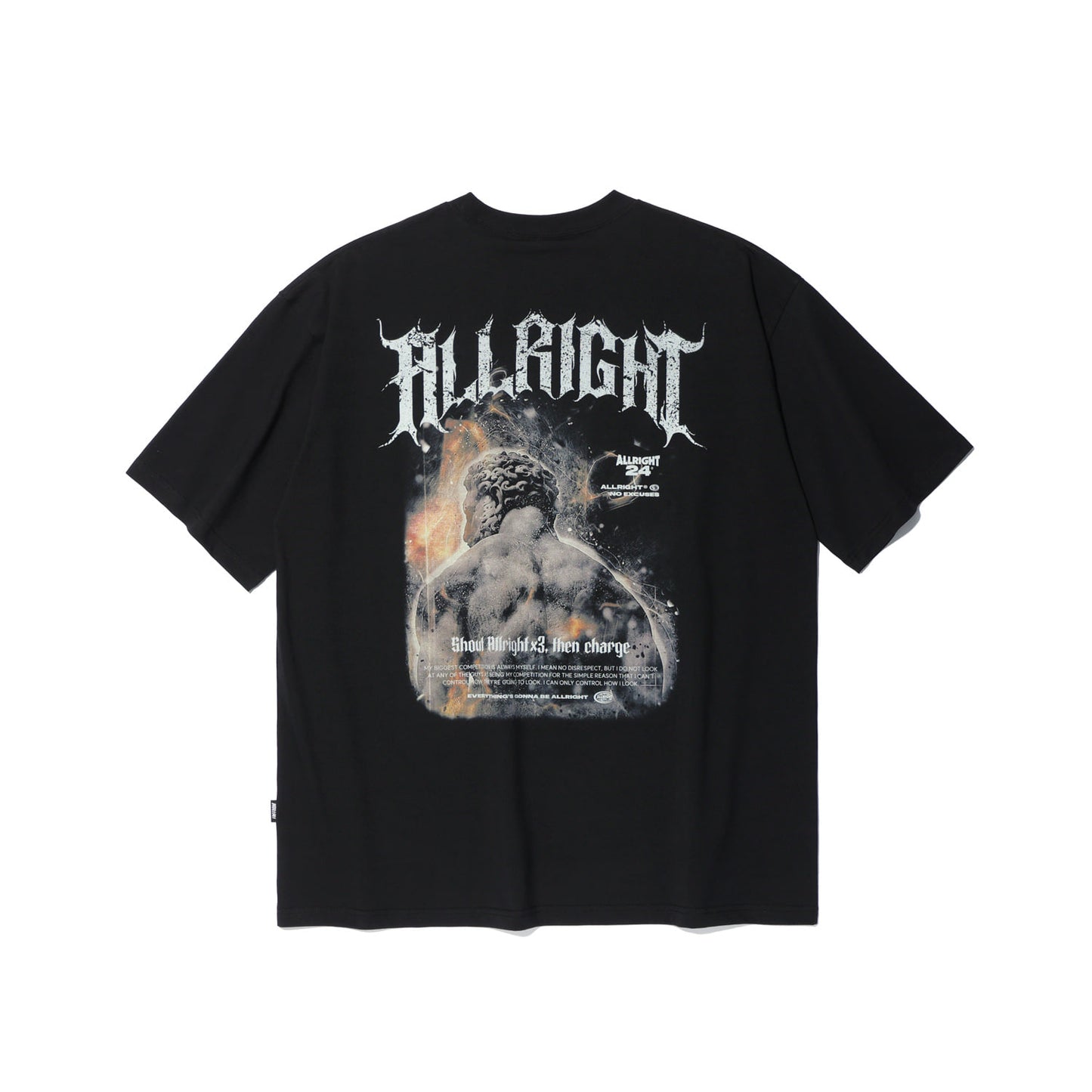ALLRIGHT X3 Oversized 短袖上衣｜黑色