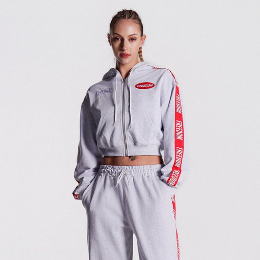 Freedom Tape Logo 短板連帽外套｜白色