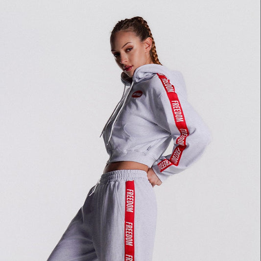 Freedom Tape Logo 短板連帽外套｜白色