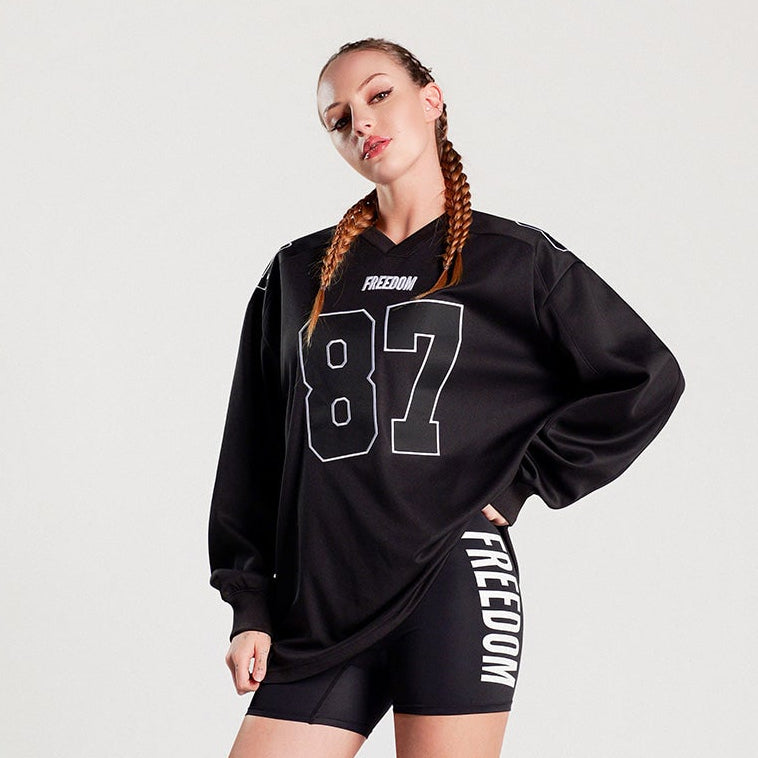 Freedom Rugby 橄欖球長袖上衣｜黑色