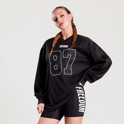 Freedom Rugby 橄欖球長袖上衣｜黑色