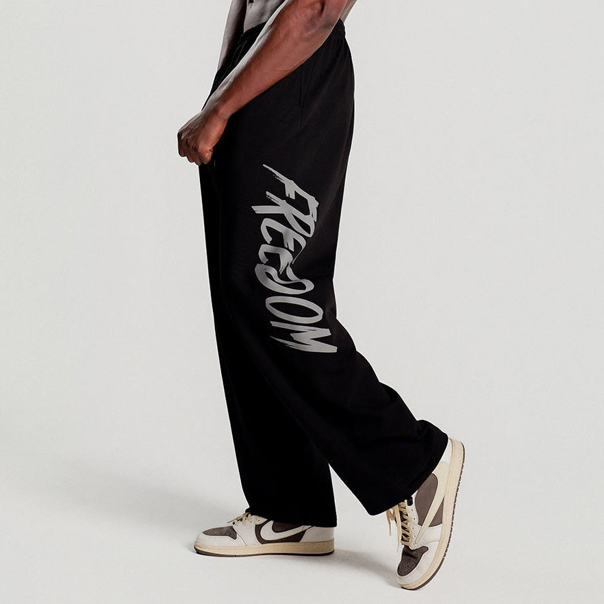 Freedom Print Logo 長褲｜黑灰色