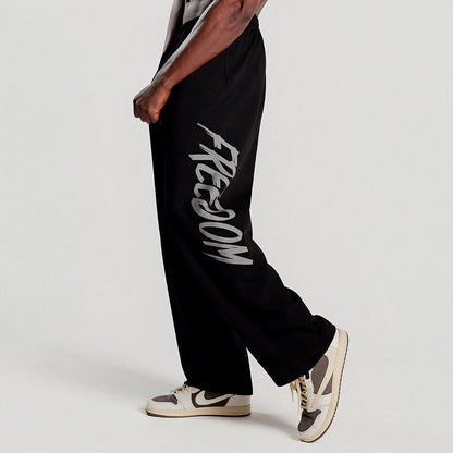 Freedom Print Logo 長褲｜黑灰色