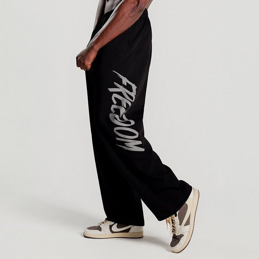 Freedom Print Logo 長褲｜黑灰色