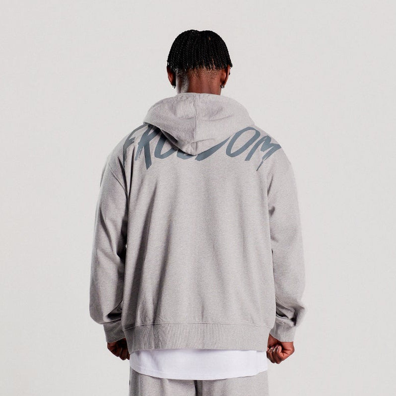 Freedom 背部 Logo 連帽外套｜灰色