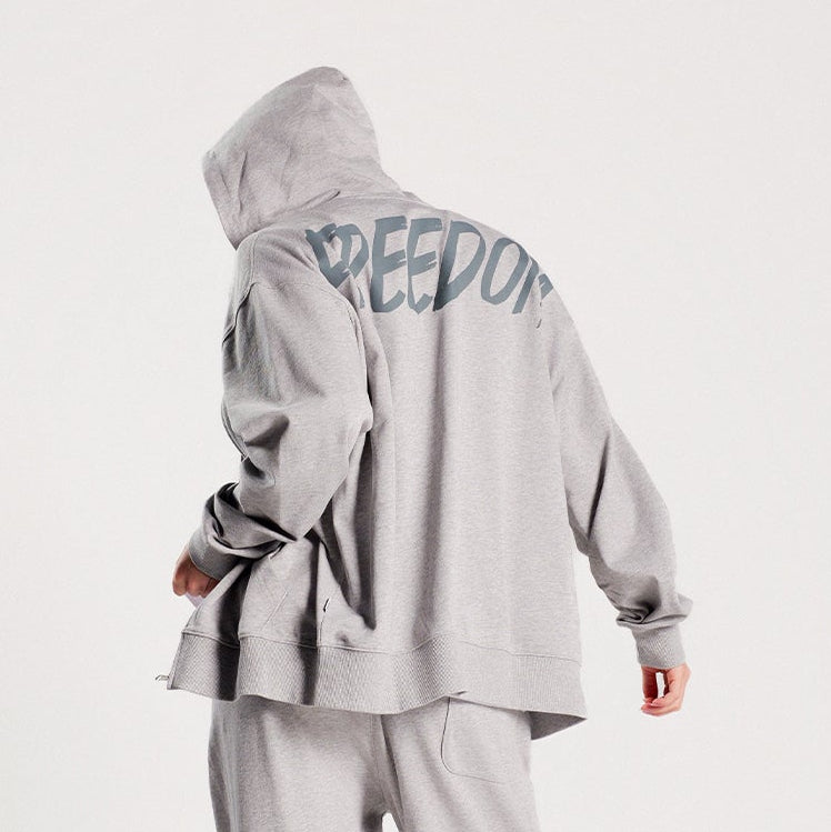 Freedom 背部 Logo 連帽外套｜灰色