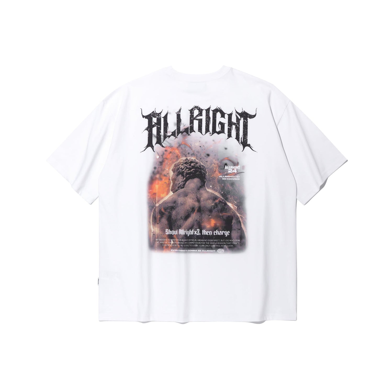 ALLRIGHT X3 Oversized 短袖上衣｜白色